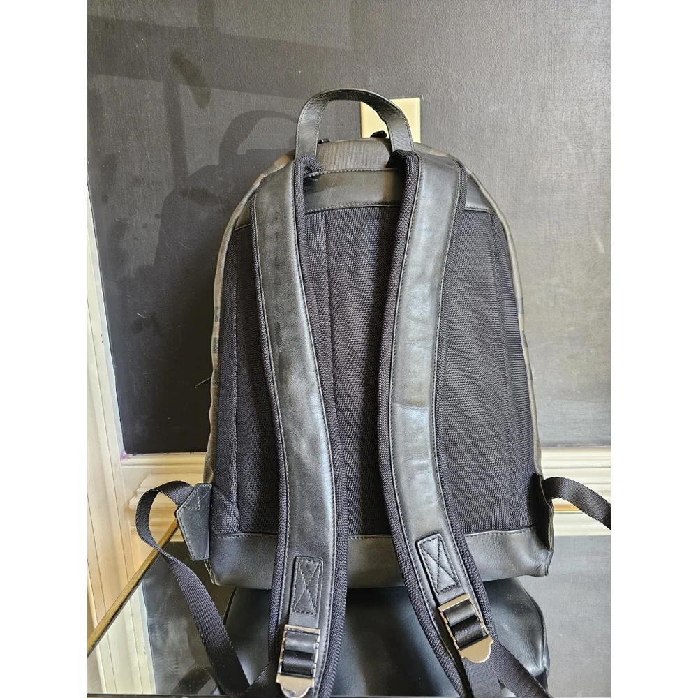 Burberry Marden Backpack London Check Coated Canvas with Leather - Picture 3 of 10